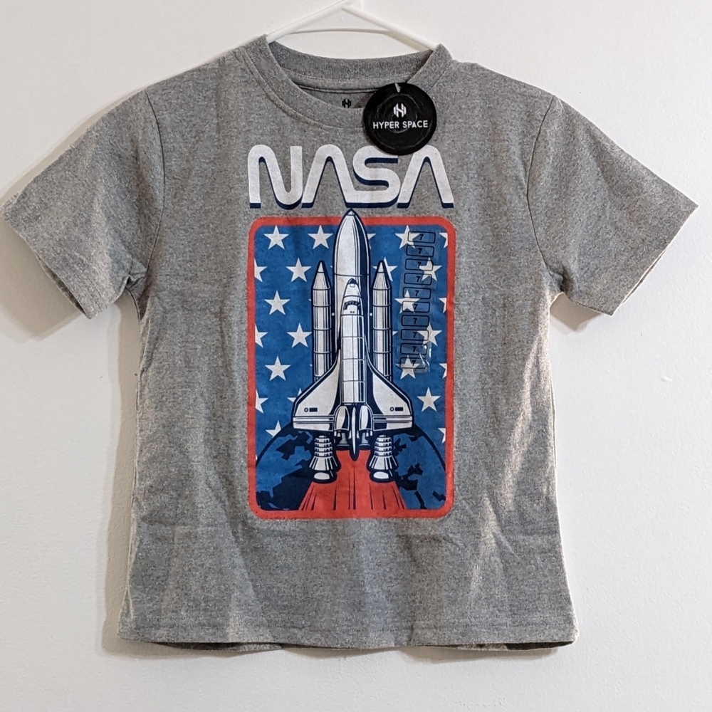 NASA Space Shuttle Boys Short Sleeve Graphic T-Shirt, Size 7, New With Tag